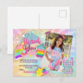 Postale pop it fidget Tie Dye Rainbow Photo Carte de remer (Devant / Derrière)