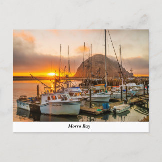 Postale Port de Morro Bay au coucher du soleil Carte posta