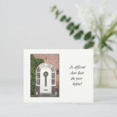 Postale Porte différente - couronne de Noël nouvelle carte (Debout devant)
