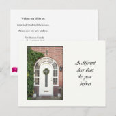 Postale Porte différente - couronne de Noël nouvelle carte (Devant / Derrière)
