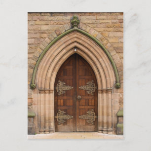 Postale Portes de l'église vintage - Royaume-Uni - Carte p