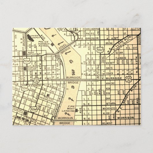 Postale Portland, OU Carte Vintage (Devant)