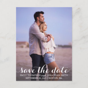 Postale Portrait Photo Wedding Enregistrer La Date Carte P