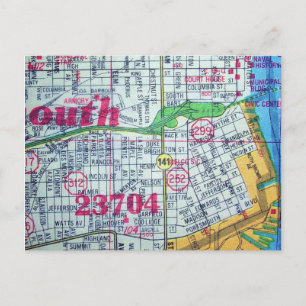 Postale Portsmouth, VA Carte Vintage