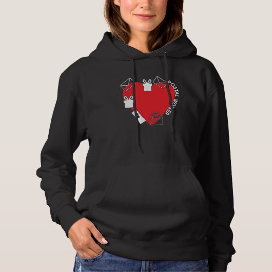 Postale postbode Postbode Postbode Postboorder Bar Hoodie (Voorkant)