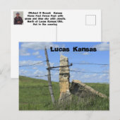 Postale Poste de clôture en pierre du Kansas, carte postal (Devant / Derrière)