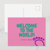 Postale Poster carte de félicitations bébé (Devant / Derrière)