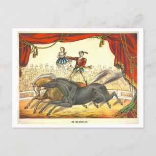 Postale Poster de cirque vintage pour Horse Act Carte post