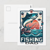 Postale Poster de pêche, carte (Devant / Derrière)