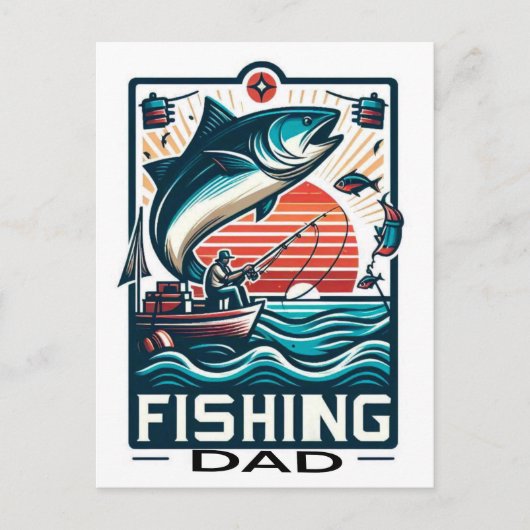 Postale Poster de pêche, carte (Devant)