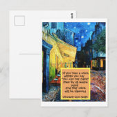 Postale Poster Impressionniste Art Peinture Citation Carte (Devant / Derrière)