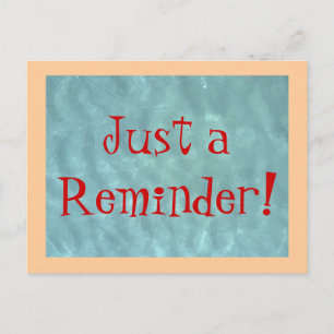 Postale Poster la carte juste un rappel!