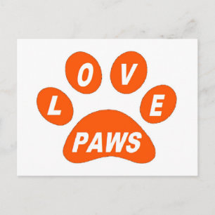 Postale Poster les pattes d'amour de la carte sur les patt