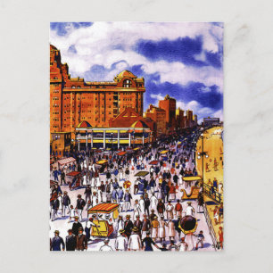Postale Poster Vintage voyage pour Atlantic City Carte pos