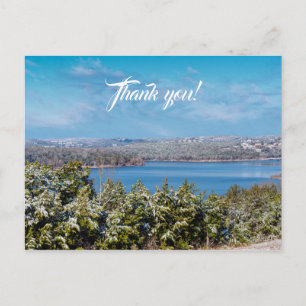 Postale Poussière de neige au lac Table Rock Merci Carte p