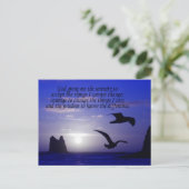 Postale prière de sérénité double oiseau blues carte posta (Debout devant)