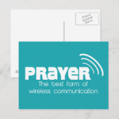 Postale Prière la meilleure forme de communication Carte p (Devant / Derrière)