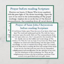 Postale Prière orthodoxe avant lecture de la carte d'écrit