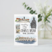 Postale Promenade sur le pont Charles Prague - Carte posta (Debout devant)