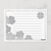 Postale Promesse - Carte de recette de mon parti (Dos)