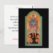 Postale Prophète Daniel dans la carte de prière Lions Den (Devant / Derrière)