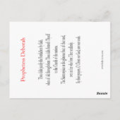 Postale Prophète Deborah Carte de prière (Dos)