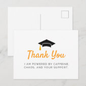 Postale Propulsé par la Carte de remerciements de la caféi (Devant / Derrière)