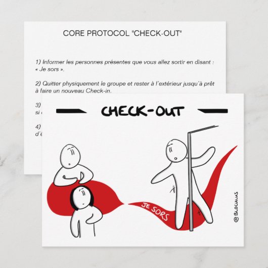 Postale Protocole Carte Core : Départ (Devant / Derrière)