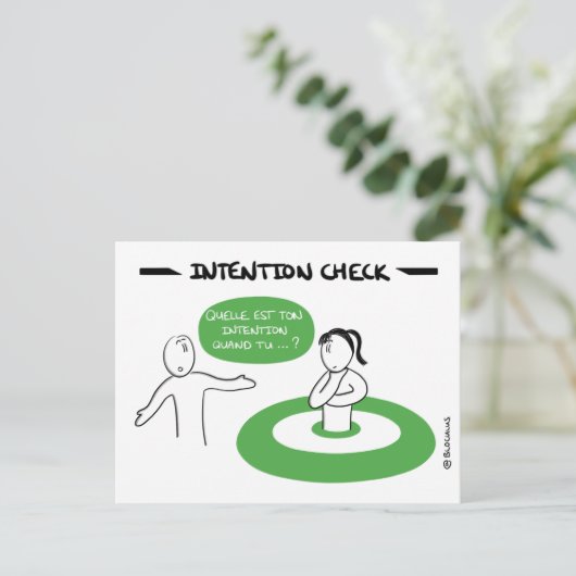 Postale Protocole Carte Core : Vérification de l'intention (Debout devant)