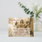 Postale Proverbes 18 17 Carte mémoire de l'écriture (Debout devant)