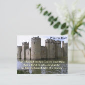 Postale Proverbes 18 19 Frère offensé Carte de verset bibl (Debout devant)