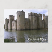 Postale Proverbes 18 19 Frère offensé Carte de verset bibl (Dos)