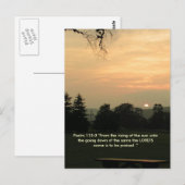 Postale Psaume 113:3 carte coucher de soleil (Devant / Derrière)