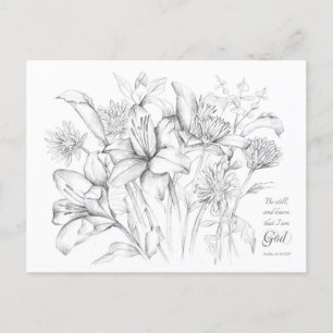 Postale Psaume 46:10 Ecriture Carte de prière Soyez Toujou