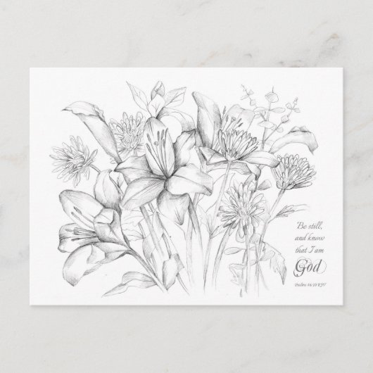 Postale Psaume 46:10 Ecriture Carte de prière Soyez Toujou (Devant)