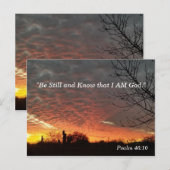 Postale Psaume 46:10 Soyez Calmes Carte de Mémorisation de (Devant / Derrière)