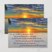 Postale Psaume 95:3-5 Christian Scripture Carte mémoire (Devant / Derrière)