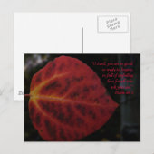 Postale Psaumes 86:3 Scripture Leaf Encouragement Carte po (Devant / Derrière)