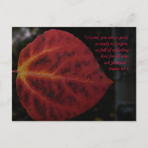 Postale Psaumes 86:3 Scripture Leaf Encouragement Carte po