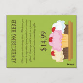 Postale Publicité Carte Boulangerie Brunette Baker Cup Cak (Dos)