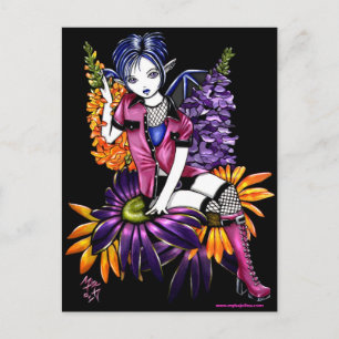 Postale Punk Pixie gothique Féerie Imaginaire carte postal