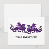 Postale Purple Elegant Dragons Numéro de tableau Carte pos (Devant / Derrière)