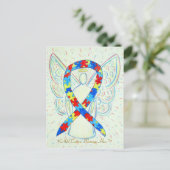 Postale Puzzle Awareness Ribbon Angel Custom Art Carte pos (Debout devant)
