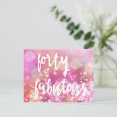 Postale Quarante & Fabuleux - Carte d'anniversaire 40 ans (Debout devant)
