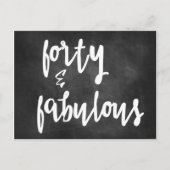 Postale Quarante & Fabuleux - Carte d'anniversaire 40 ans  (Devant)