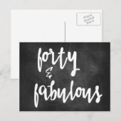 Postale Quarante & Fabuleux - Carte de tableau noir pour 4 (Devant / Derrière)
