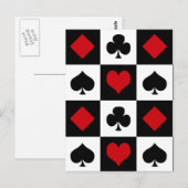 Postale Quatre costumes de carte (Devant / Derrière)