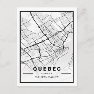 Postale Québec Québec Québec Carte de la ville de voyage C