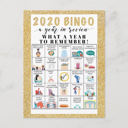 Postale Quelle année d'activités de quarantaine Carte post (Devant)