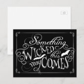 Postale Quelque Chose De Mal De Cette Façon Venait Carte P (Devant / Derrière)